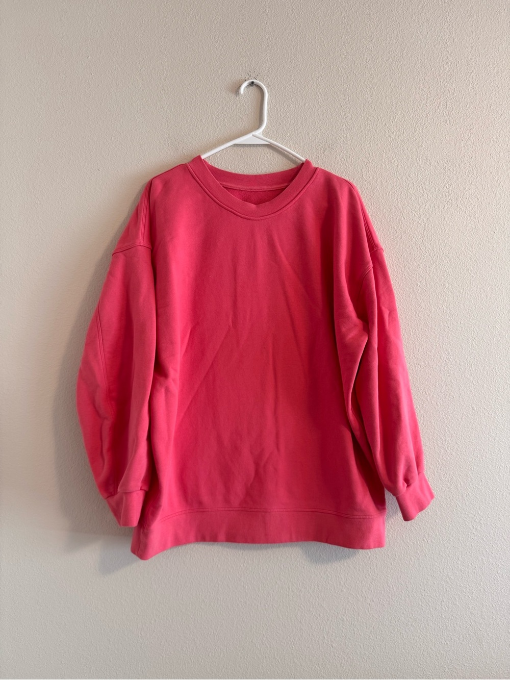 Lululemon Relaxed Crewneck Sweatshirt in Coral Pink